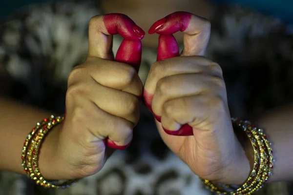 Mudras Gestos Danza Bharatanatyam —  Fotos de Stock