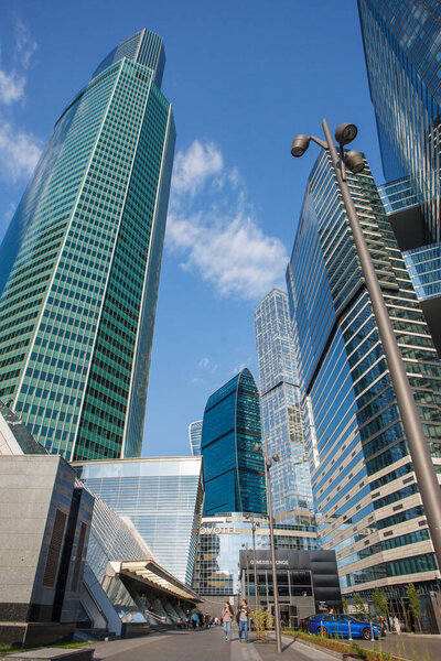 Moscow City.Russia. Modern business center of Moscow. High-rise buildings.
