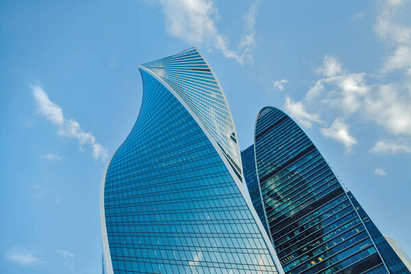 Moscow City.Russia. Modern business center of Moscow. High-rise buildings.