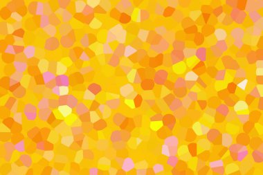 Arkaplan ve duvar kağıtları için sarı bir mozaiğin soyut dokusu. Neşeli gözlük, parlak sarı ve pembe. Seramik parçalar. 