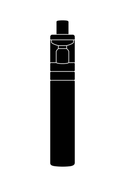 Vape Electronic Device Smoking Black White Vector — Stock Vector