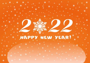 2022 Mutlu Yıllar. Beyaz yıldızlar ve kar taneleri mevsimlik uçuşlarınız ve tebrik kartlarınız ya da Noel 'iniz için..