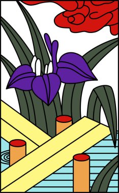 Hanafuda iris Yabashi Moriwaka Satsuki resim simgesi