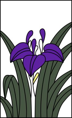 Hanafuda iris Moriwaka Satsuki süprüntü ikonu