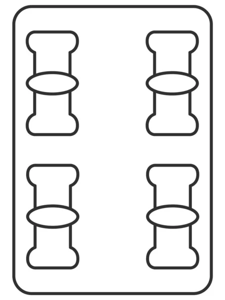 Rysunek Linii Cztery Liny Płytki Mahjong Ilustracje Ikony — Wektor stockowy