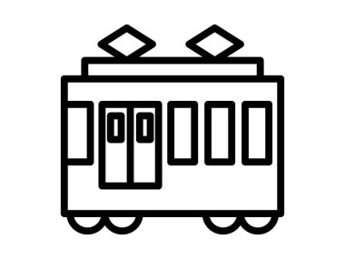 Basit tren hattı çizimi simgesi