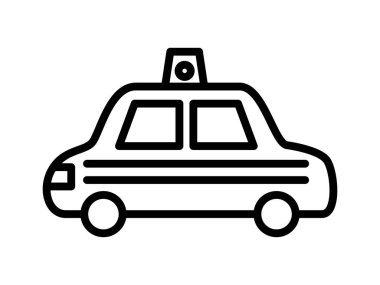 Basit polis arabası çizimi simgesi
