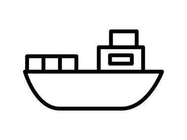 Basit gemi çizimi simgesi