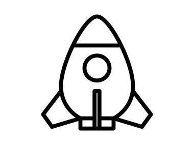 Basit uzay roket çizimi simgesi