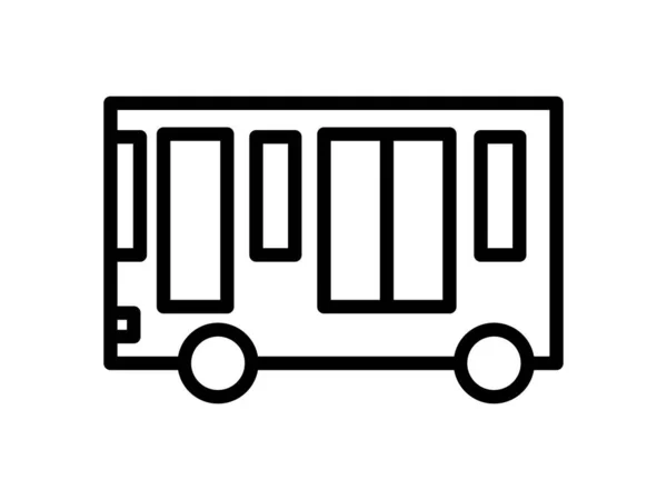Ícone Desenho Linha Ônibus Simples — Vetor de Stock