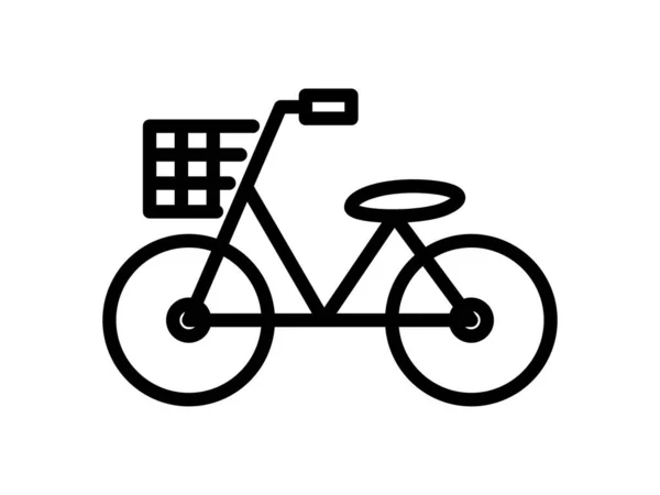 Simple Icône Dessin Ligne Vélo — Image vectorielle