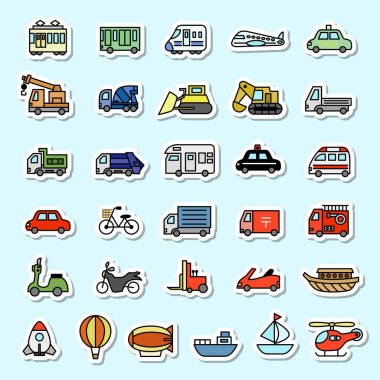 Çıkartma biçimi araç simgesi seti