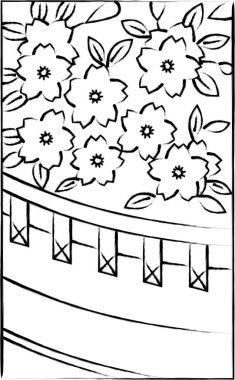 Hanafuda brushstroke illustration curtain Yayoi cherry blossom March cherry blossom curtain