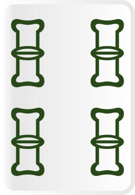 Suso mahjong tile illustration icon