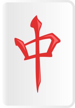 Medium mahjong tile illustration icon