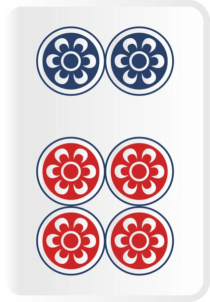 Ropin Mahjong Tile Illustration Icon — Vector de stock