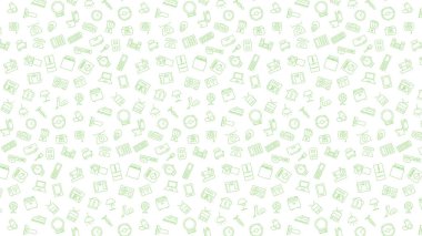 Yatay ev aletleri deseni çizimi (arkaplan yok)