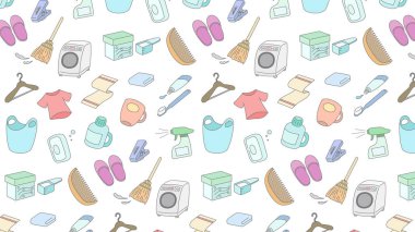 Yatay günlük ihtiyaçlar deseni çizimi