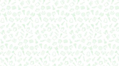 Horizontal daily necessities icon pattern illustration (no background) clipart