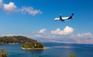 Bir Lufthansa uçağı Korfu havaalanına indi..