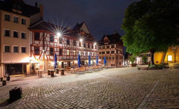 Old Medieval Buildings Historical Part City Sunset Nuremberg Bavaria Germany — Stock Photo, Image