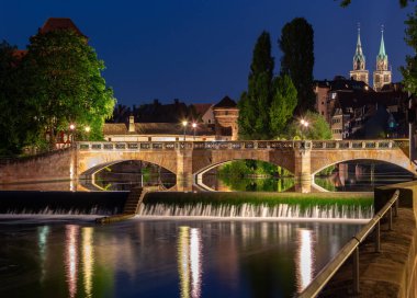 Eski Nuremberg, Franconia, Almanya 'nın tarihi kısmı..
