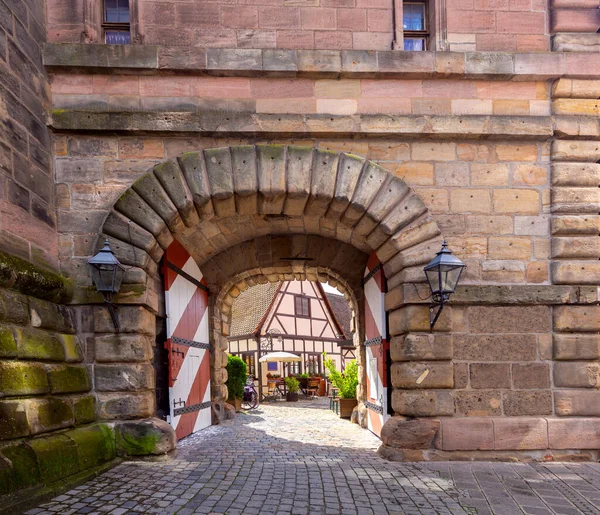 Historisch deel van de oude stad Neurenberg, Frankenland, Duitsland. — Stockfoto