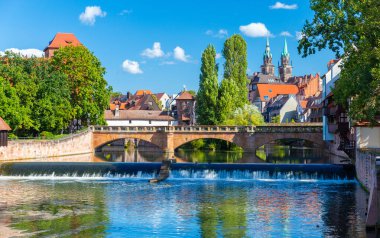 Eski Nuremberg, Franconia, Almanya 'nın tarihi kısmı..
