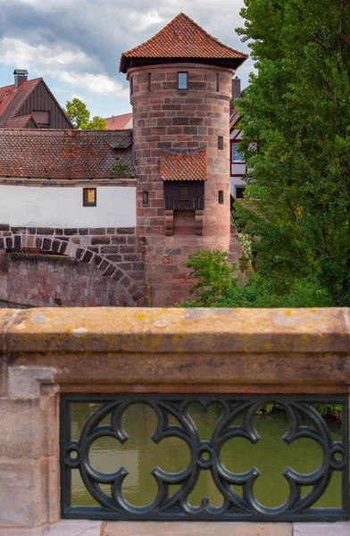 Sejarah bagian dari kota tua Nuremberg, Franconia, Jerman. — Stok Foto