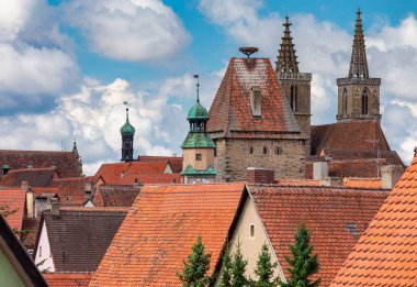 Rothenburg ob der Tauber. Eski ünlü ortaçağ şehri.