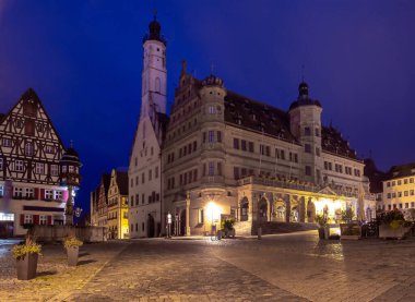 Rothenburg ob der Tauber. Eski ünlü ortaçağ şehri.
