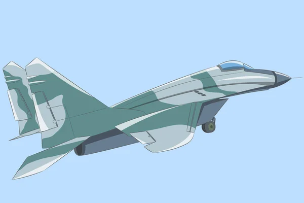 Modern Fighter Plane Camouflage Vector Illustration — стоковый вектор