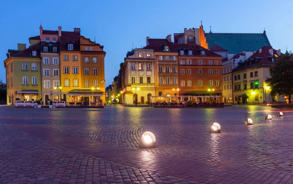 Scenic View Castle Square Dawn Warsaw Poland — Stock Photo, Image