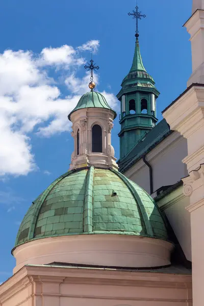 Scenic View Old Street Center Old City Dawn Warsaw Poland — Stock fotografie