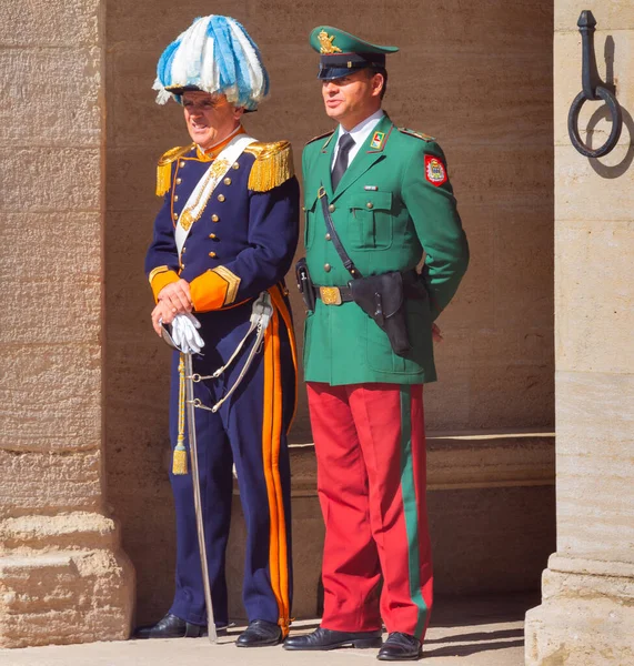 San Marino Italy September 2019 National Guardsman Full Dress Saber — Stock Photo, Image
