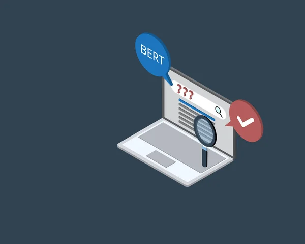 Bert Representaciones Codificadores Bidireccionales Transformers Para Algoritmo Búsqueda Para Entender — Archivo Imágenes Vectoriales