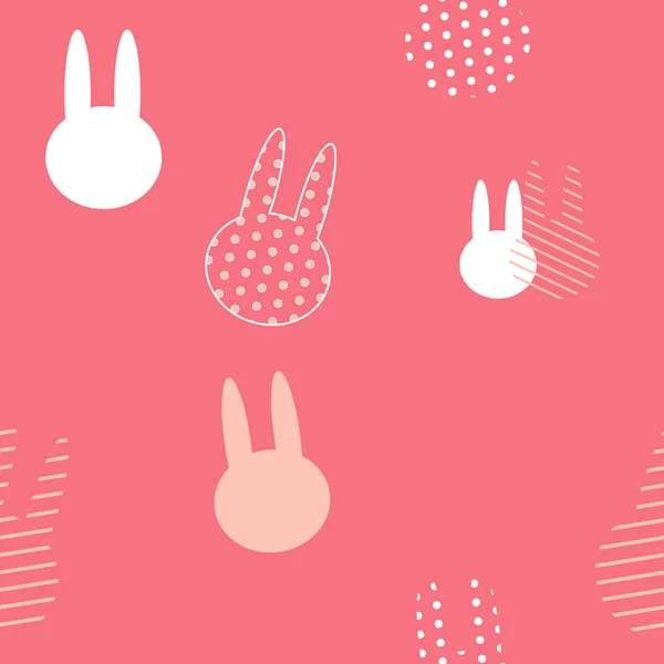 Lapin Pastel Fond Sans Couture Pois Pour Motif Tissu — Image vectorielle