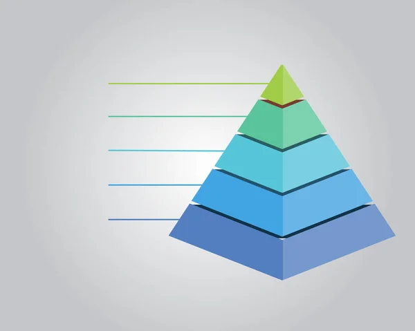 ビジネステンプレート用インフォグラフィックピラミッド図 — ストックベクタ