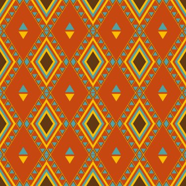 Kumaş pürüzsüz yazdırmak için kırmızı renkli etnik Afrika deseni