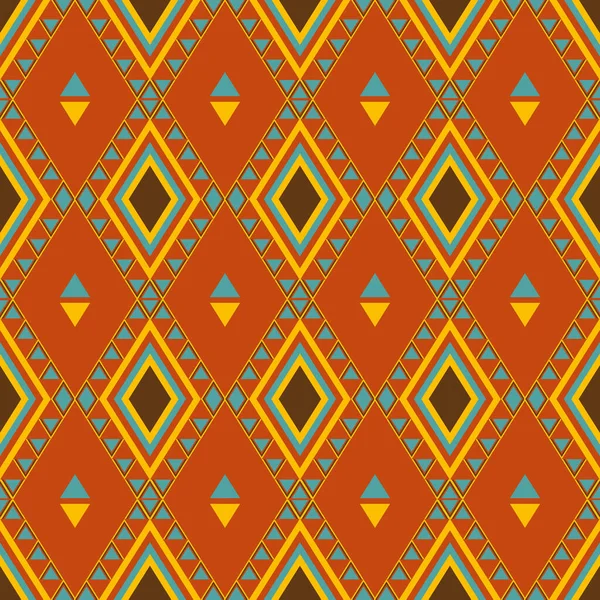 Ethnic African Pattern Red Color Fabric Seamless Printing — стоковий вектор