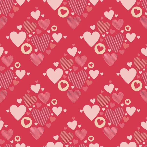 Cute Love Polka Dot Seamless Background Fabric Pattern Valentine Day — стоковый вектор