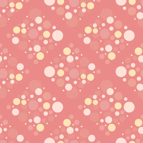 Pastel Circle Polka Dot Seamless Background Fabric Pattern — Stock Vector