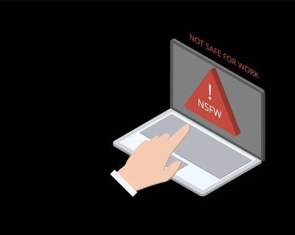 Nsfw Means Safe Work Content Warning Suitable Work — Vector de stock