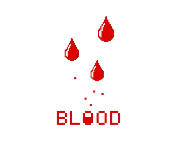 Blood Donation Pixel Art Donate — Stock Vector
