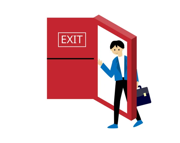 Boomerang Employee Employee Who Resign Leave Company Work Later Returns — Vetor de Stock