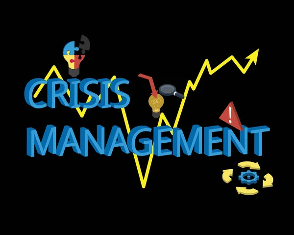 Krisenmanagement Sind Strategien Die Einer Organisation Helfen Mit Einem Plötzlichen — Stockvektor