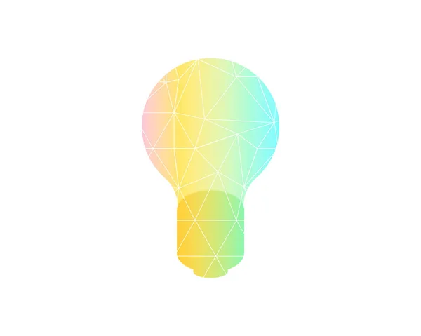 Радужный Многоугольный Светильник Инноваций Креативного Символа — стоковый вектор