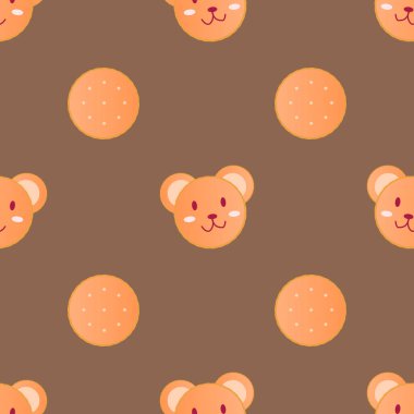 sevimli ayı krakeri dijital yazdırma için pürüzsüz desen