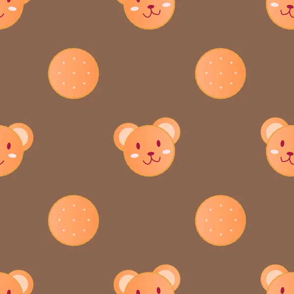 Lindo Oso Cracker Patrón Sin Costura Para Impresión Digital — Vector de stock