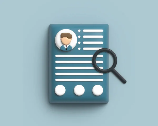 Illustration Resume Applying Job — Stock Photo, Image